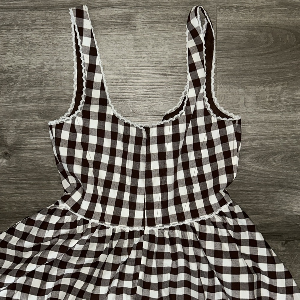 ❤️‍🔥Firm Price❤️‍🔥 NWOT WAYF Plaid Drop-Waist Midi Dress - Picture 10 of 13